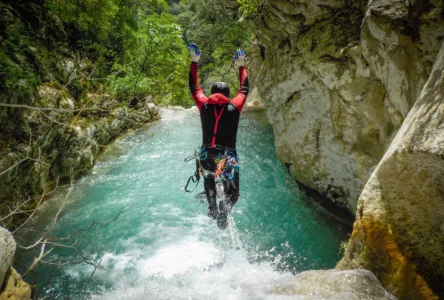 Canyoning at Neda Waterfalls is part of your Adventure tour in the Peloponnese!